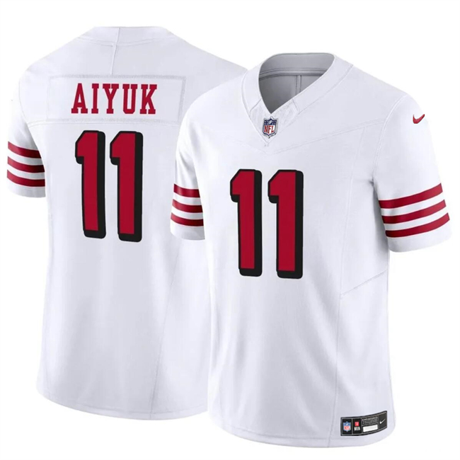 Men's San Francisco 49ers #11 Brandon Aiyuk White 2021 F.U.S.E. Vapor Limited Football Stitched Jersey